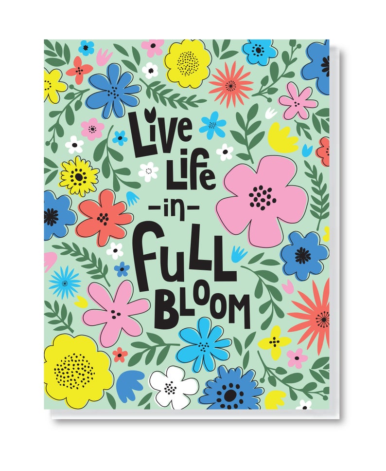 Full Bloom Birthday Card by Doodle Bird Design