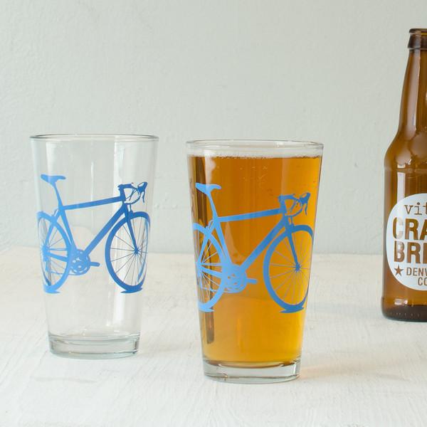 Bicycle Pint Glass