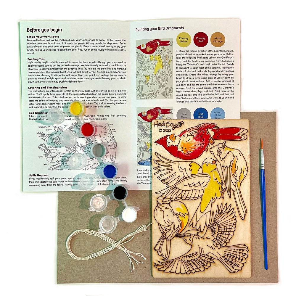 Natural Wonders Paint Kit - Bird Ornaments