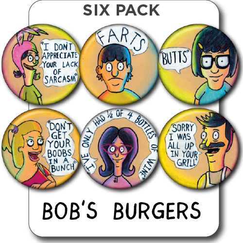 Bob's Burgers 6pk of pins