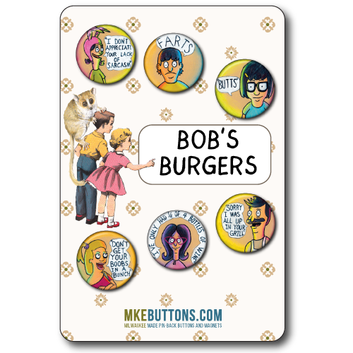 Bob's Burgers 6pk of pins