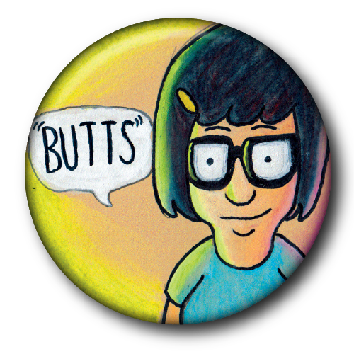 Tina (Bob's Burgers) big button