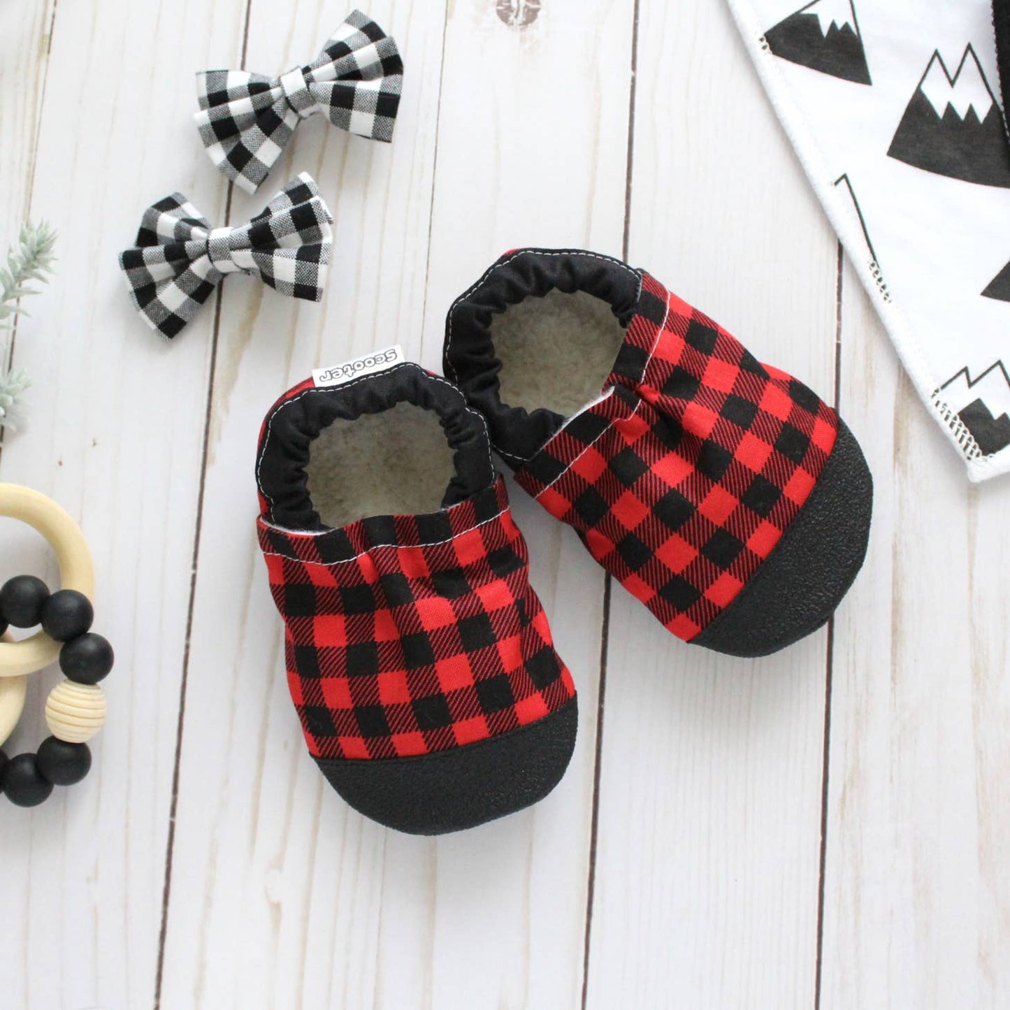 Buffalo Plaid Scooter Booties