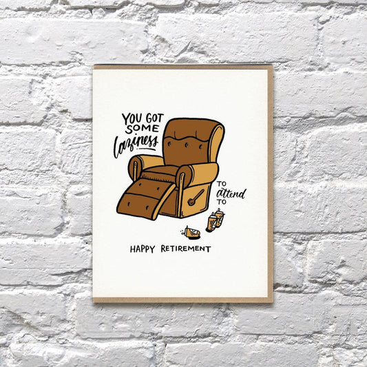 Laziness Retirement Letterpress Card