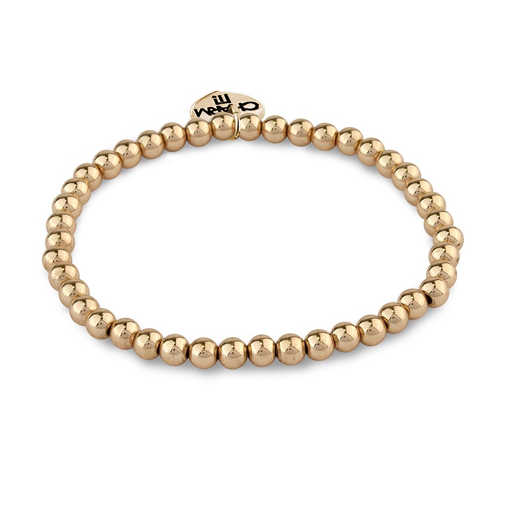 Charm It Gold Stretch Bracelet 4mm