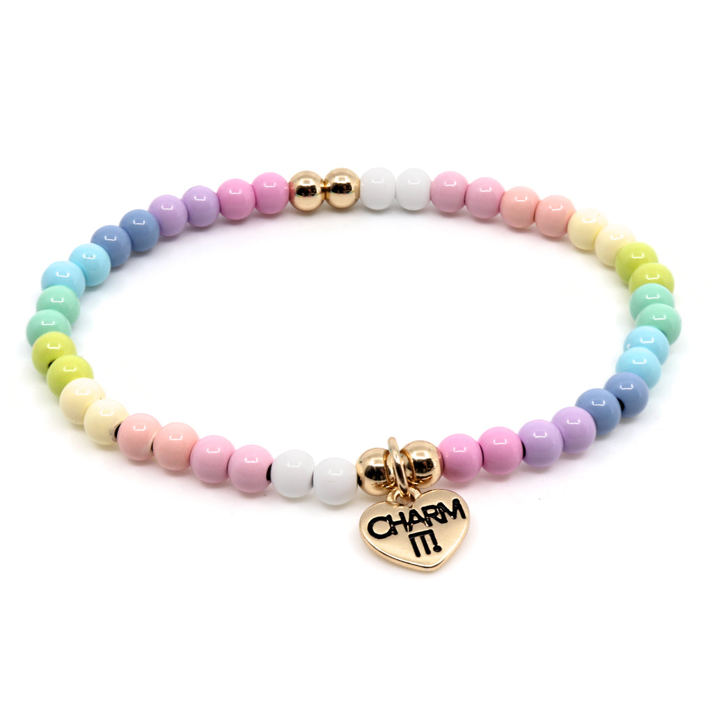 Charm It Pastel Stretch Bead Bracelet
