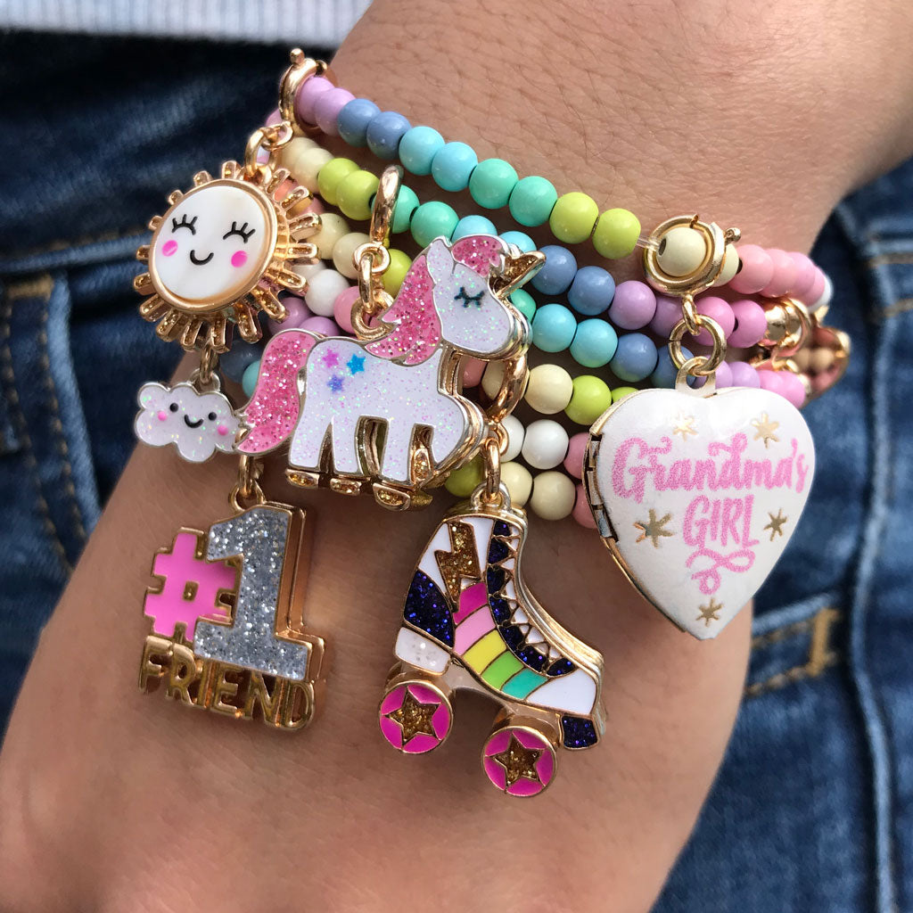 Charm It Pastel Stretch Bead Bracelet