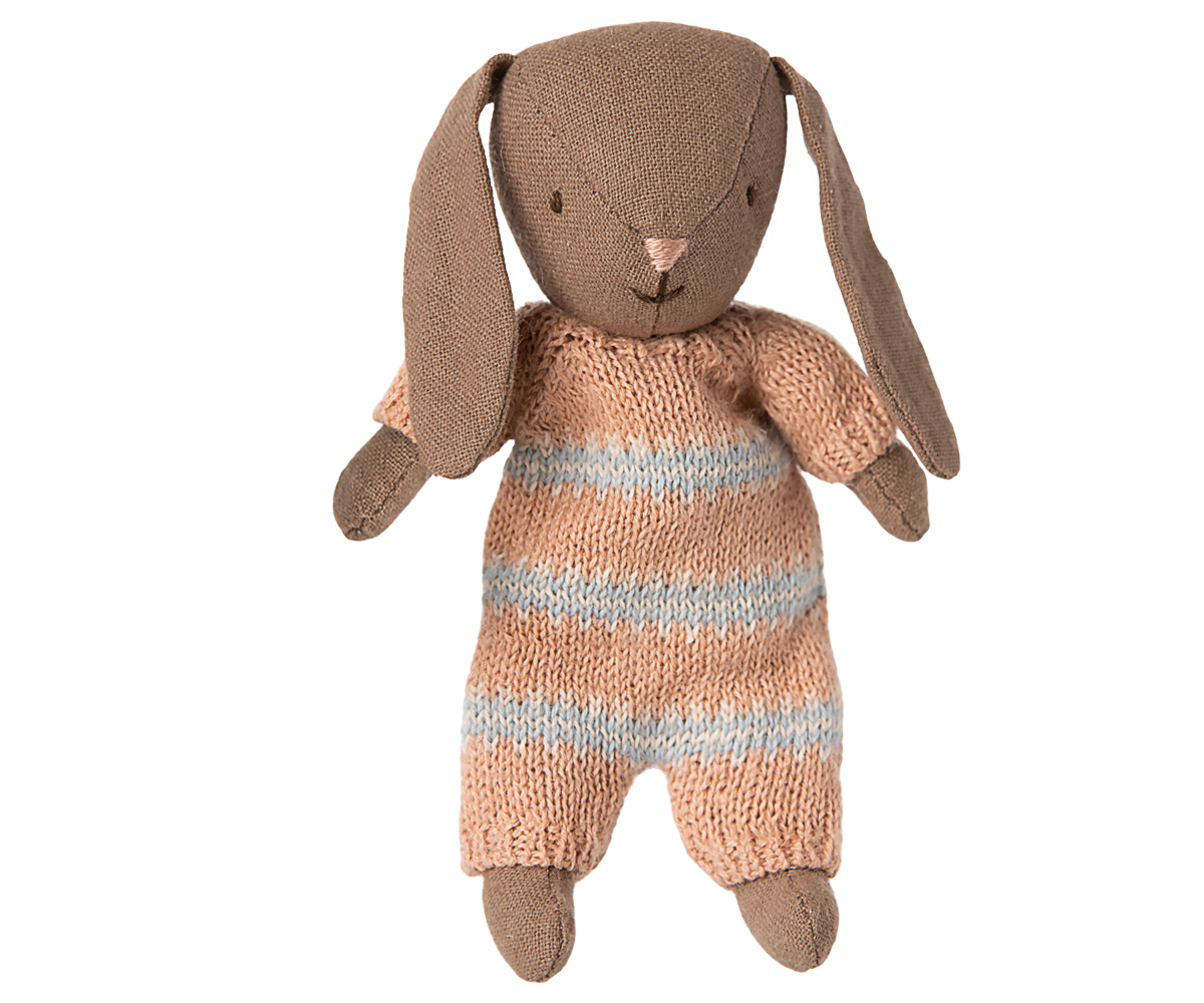 Bunny Micro Brown Dusty Rose Knitted Suit