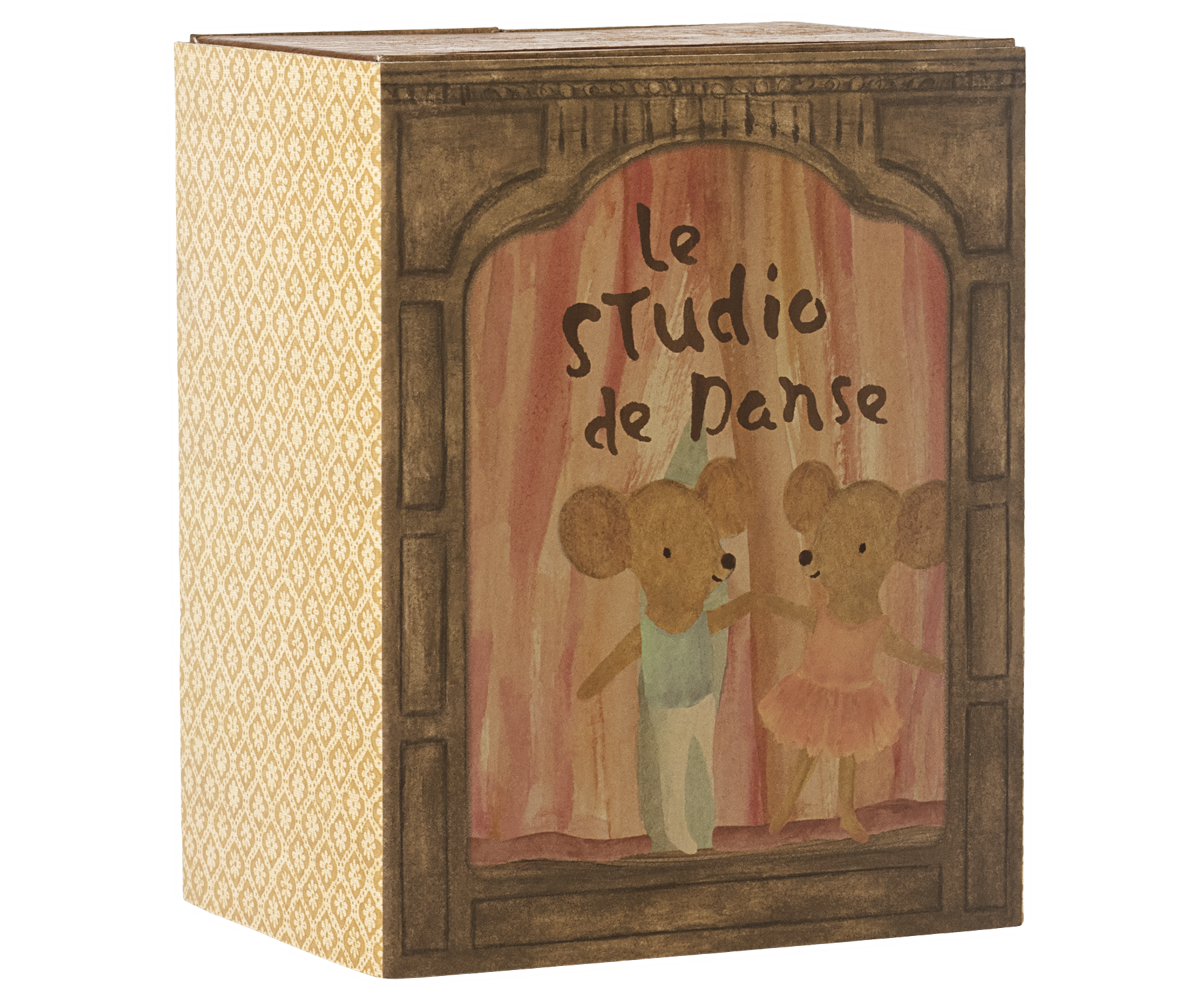 Little Sister And Brother Ballet Mice In Dance Studio