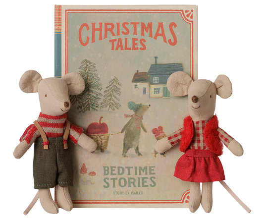 Christmas Mice Twin Little Sister and Little Brother in Book