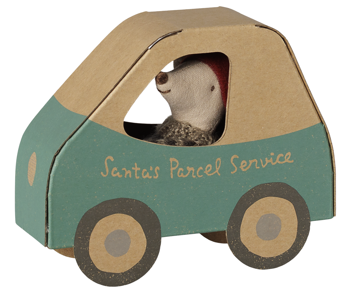 Christmas Mouse Little Brother in Car Box