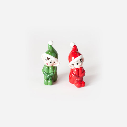 Elf Salt & Pepper Shakers With Gift Box