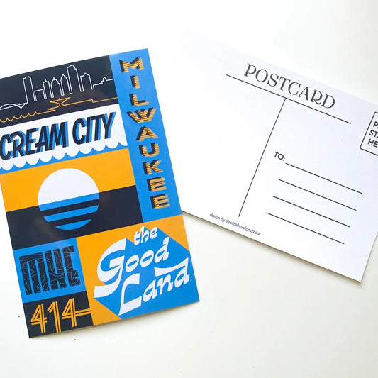 Milwaukee Cream City Flag Postcard