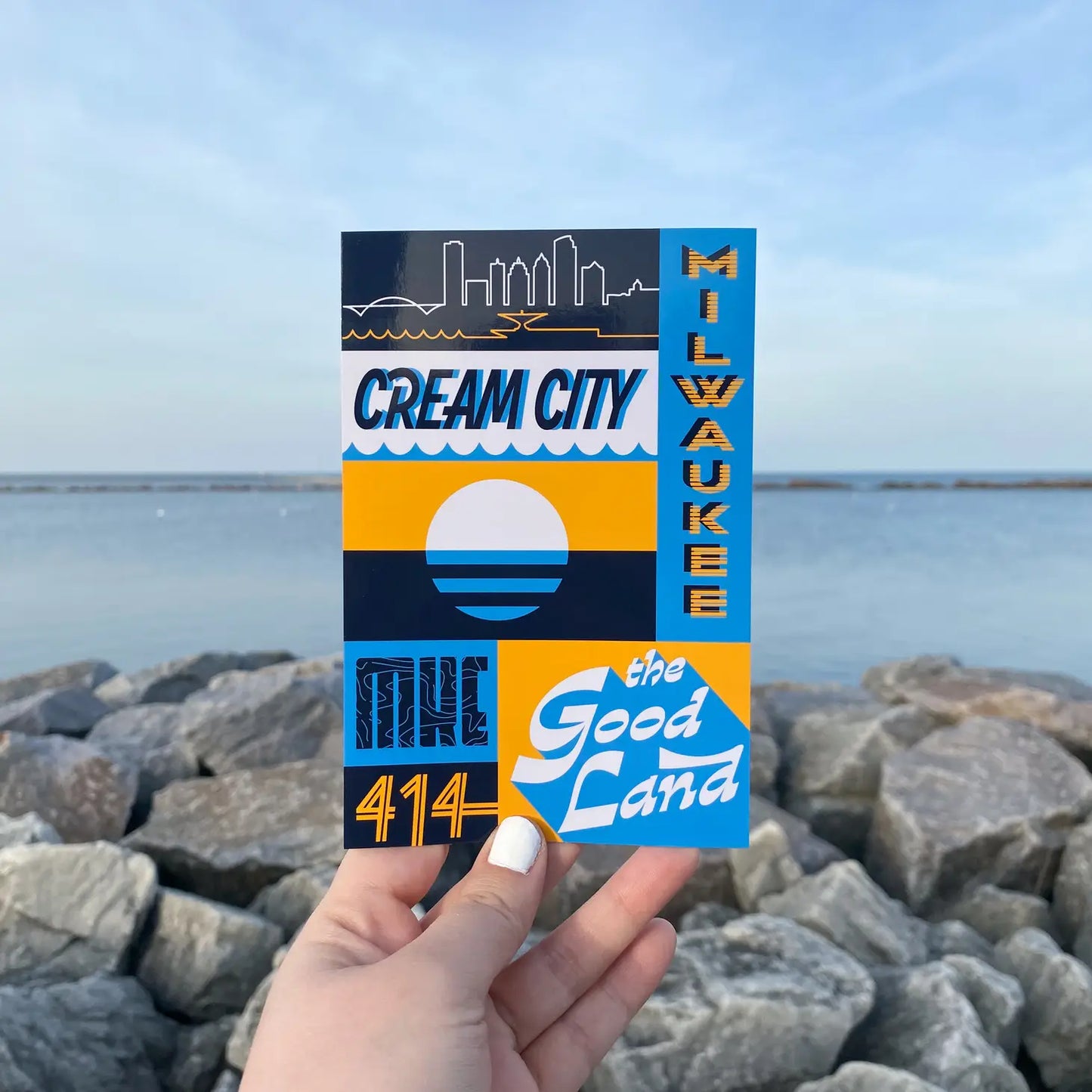 Milwaukee Cream City Flag Postcard