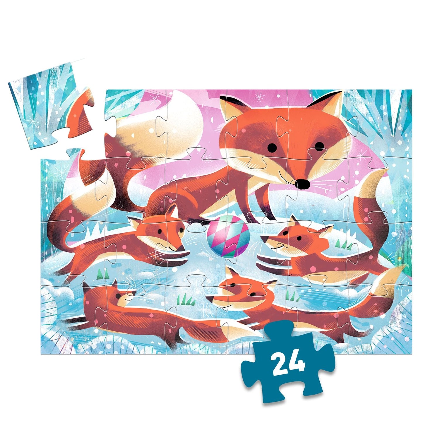 Ginger Little Fox 24pc Silhouette Jigsaw Puzzle