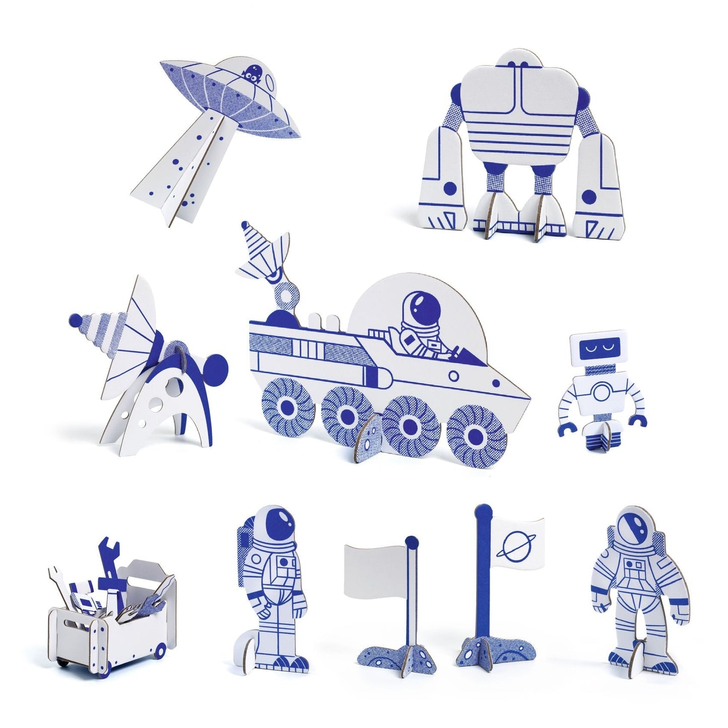 Space Rocket Color. Assemble. Play. DIY Craft Kit