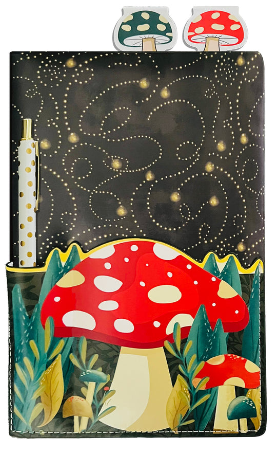 Mushroom Garden Pocket Journal W/ Pen