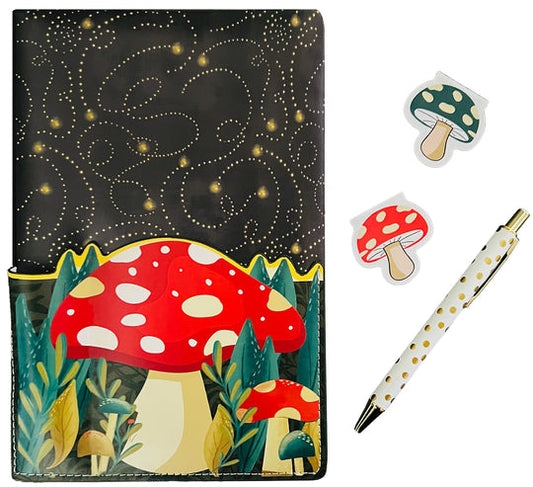 Mushroom Garden Pocket Journal W/ Pen