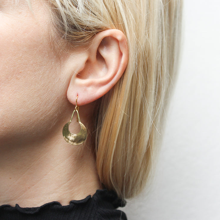 Small Crescent Wire Earrings by Marjorie Baer