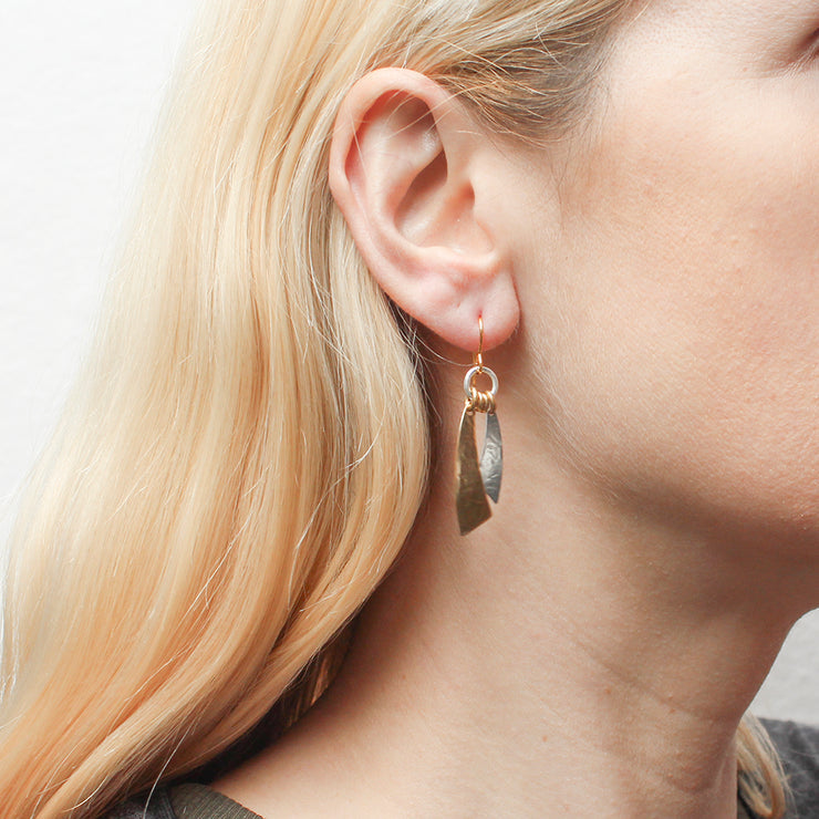 Ring with Layered Medium Arcs Wire Earrings