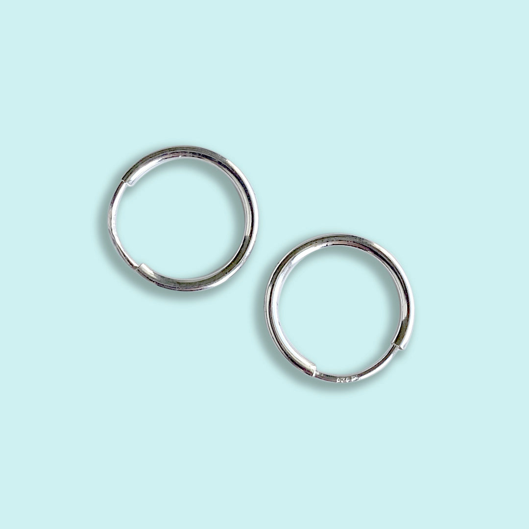 Tiny Sterling Silver Endless Hoops