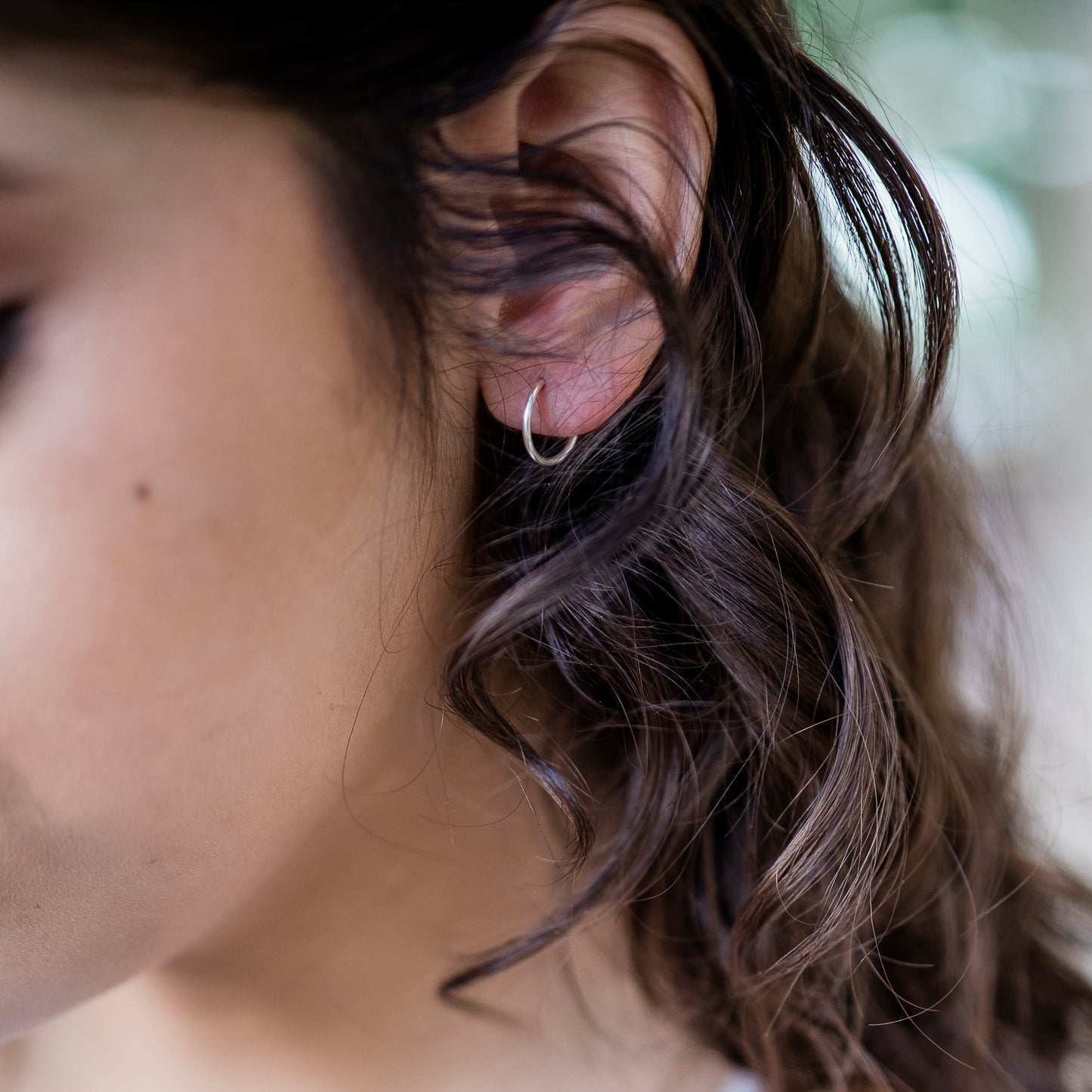 Tiny Sterling Silver Endless Hoops