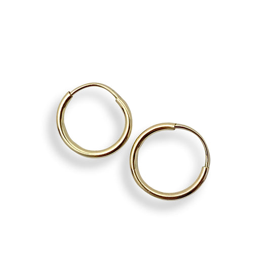 Tiny Gold Filled Endless Hoops