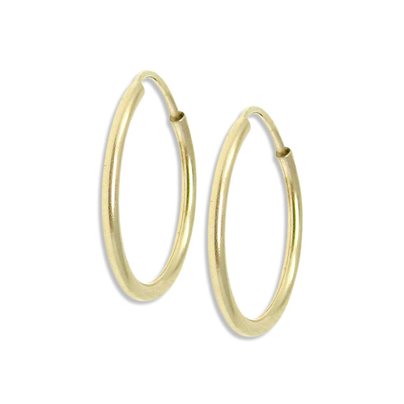 Large Gold Filled Endless Hoops