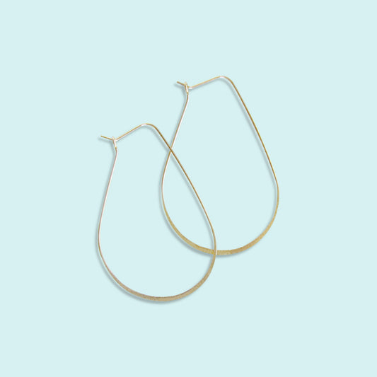 Oblong Hoop Earrings