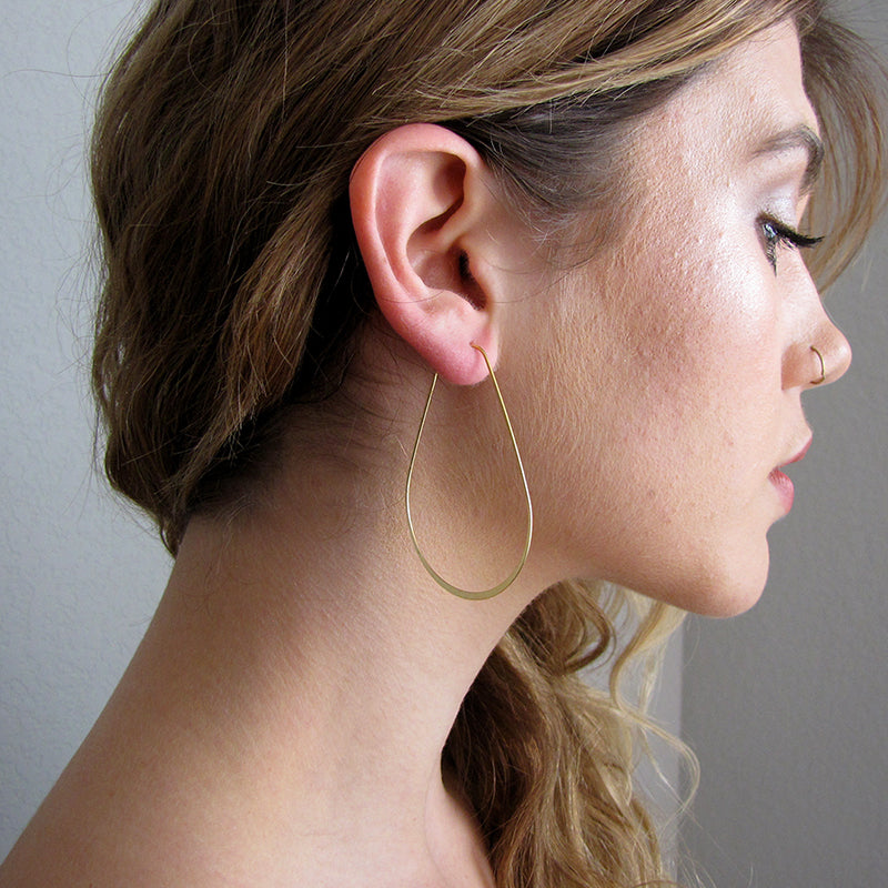 Oblong Hoop Earrings