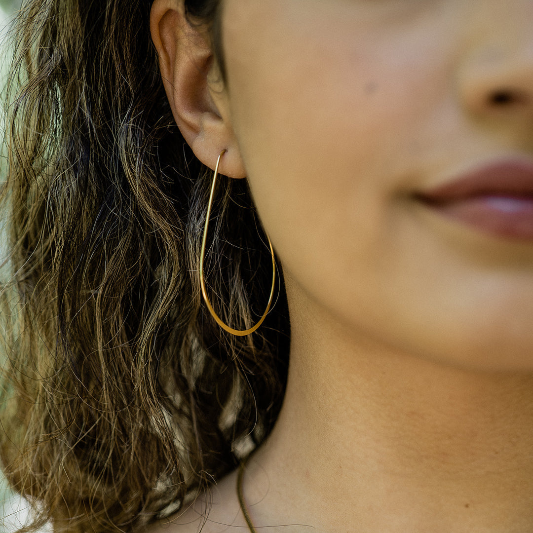 Oblong Hoop Earrings