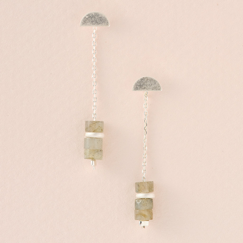 Stone Meteor Jacket Earrings