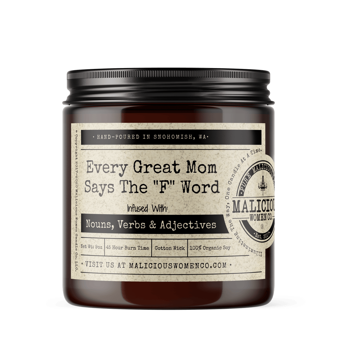 Every Great Mom Says The "F" Word Candle