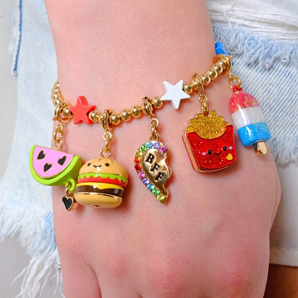 Gold Glitter French Fries Charm