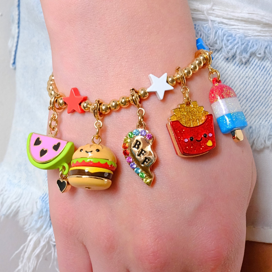 Gold Cheeseburger Charm