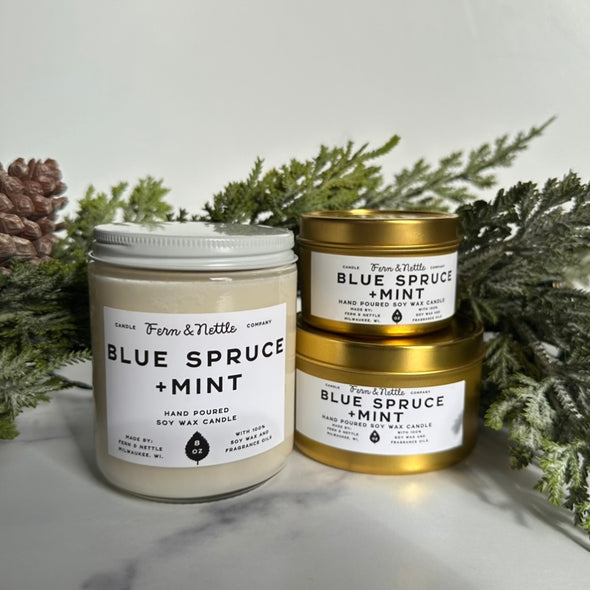 Fern & Nettle Blue Spruce + Mint Candle