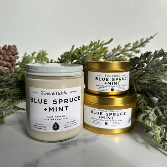 Fern & Nettle Blue Spruce + Mint Candle