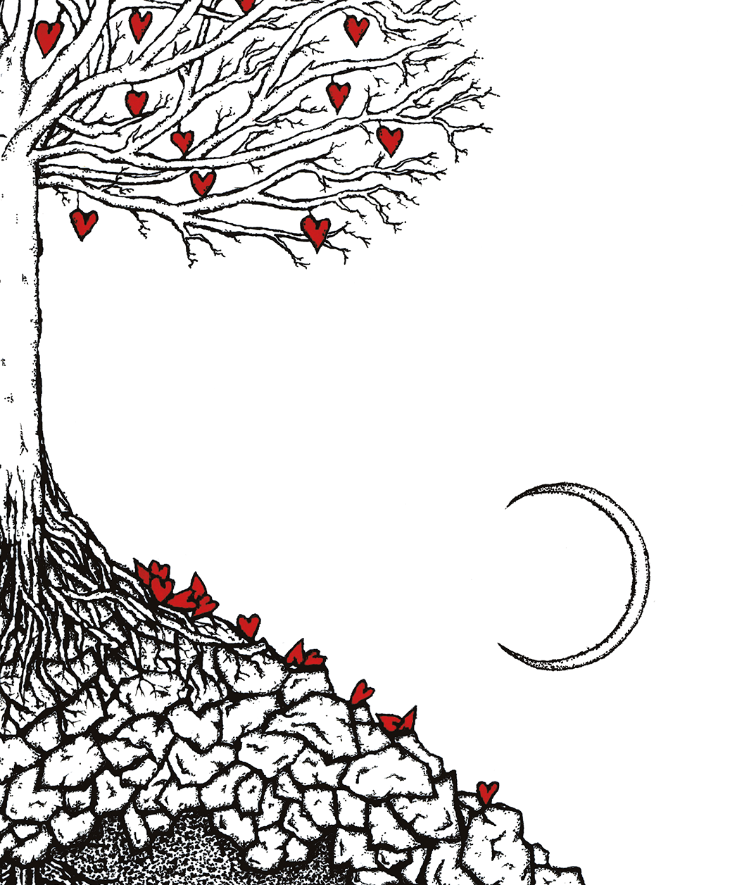 The Great Tree - Art Print - Ink Illustration - 8x10