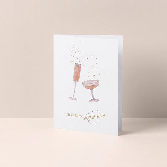 This Calls For Bubbles Card