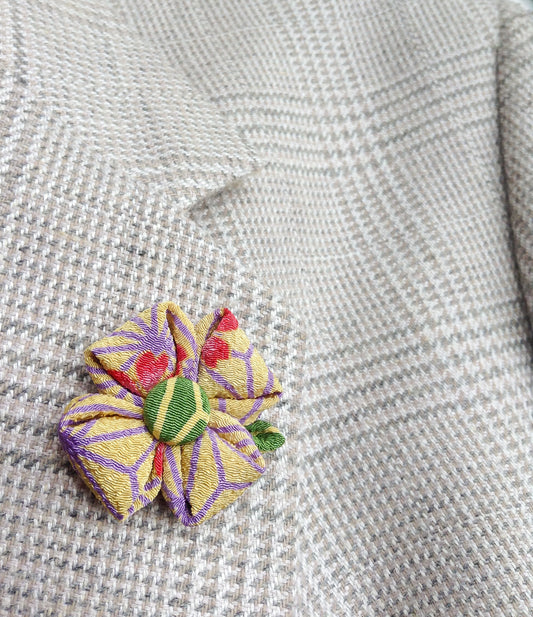 Chirimen Silk Kanzashi Pin
