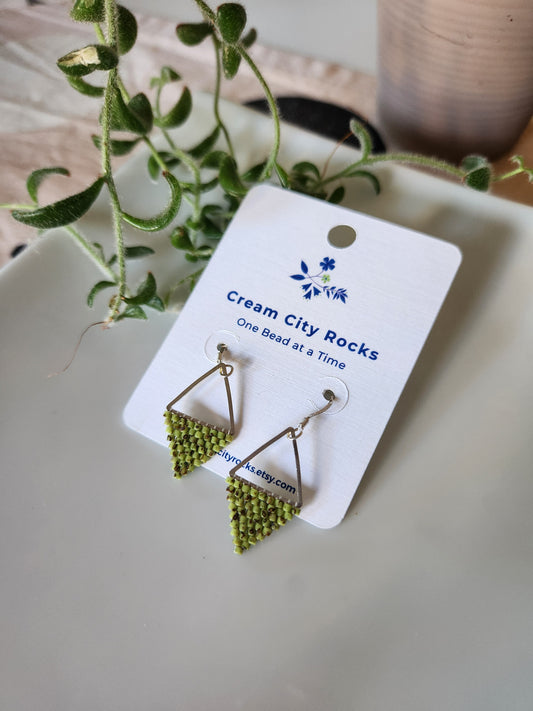 Green Picasso Earrings