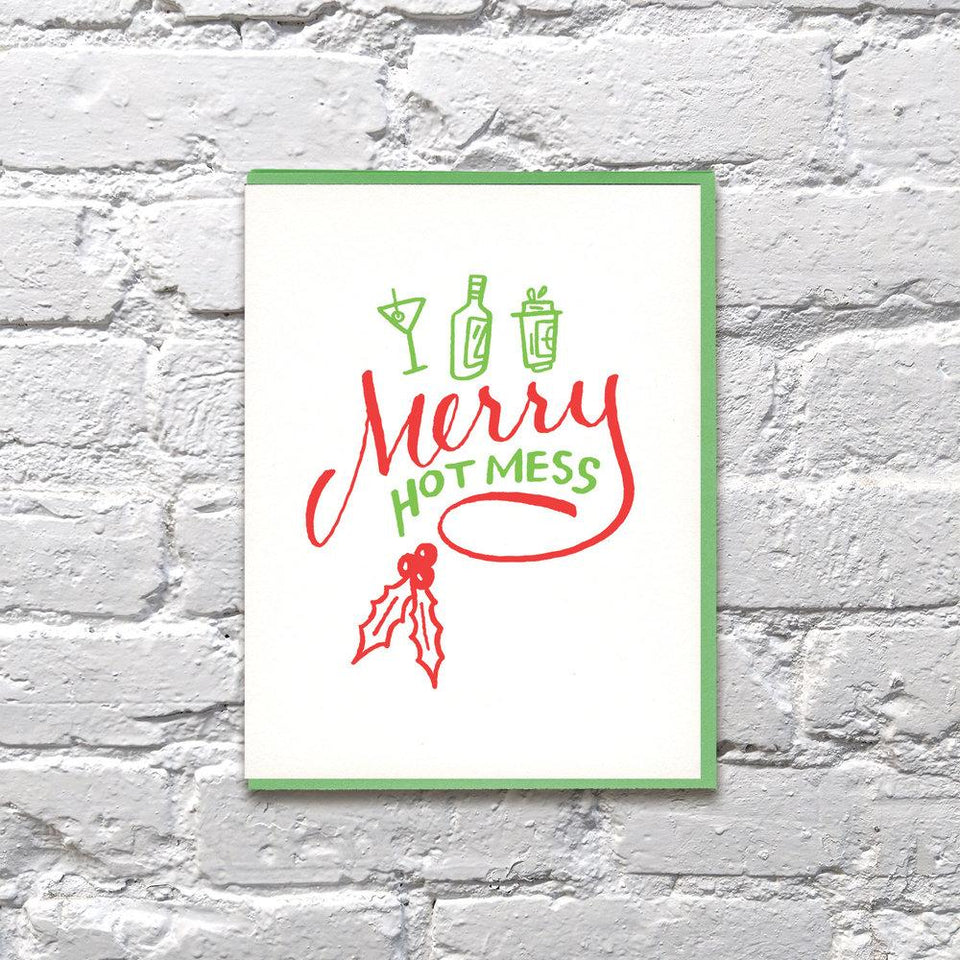 Merry Hot Mess Letterpress Card