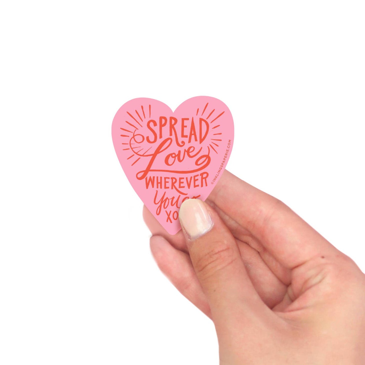 Vinyl Sticker Heart Mini Notes 6pk