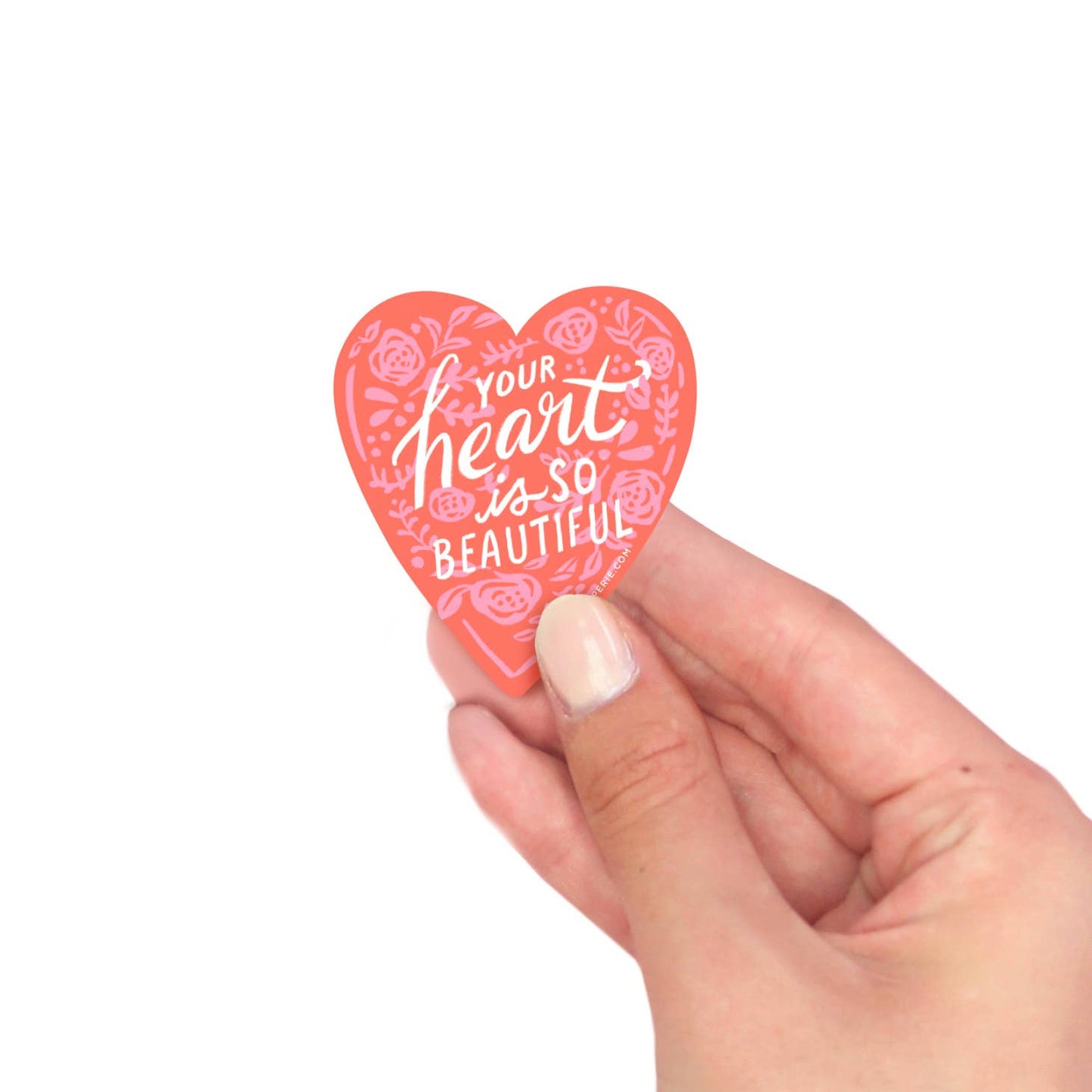 Vinyl Sticker Heart Mini Notes 6pk