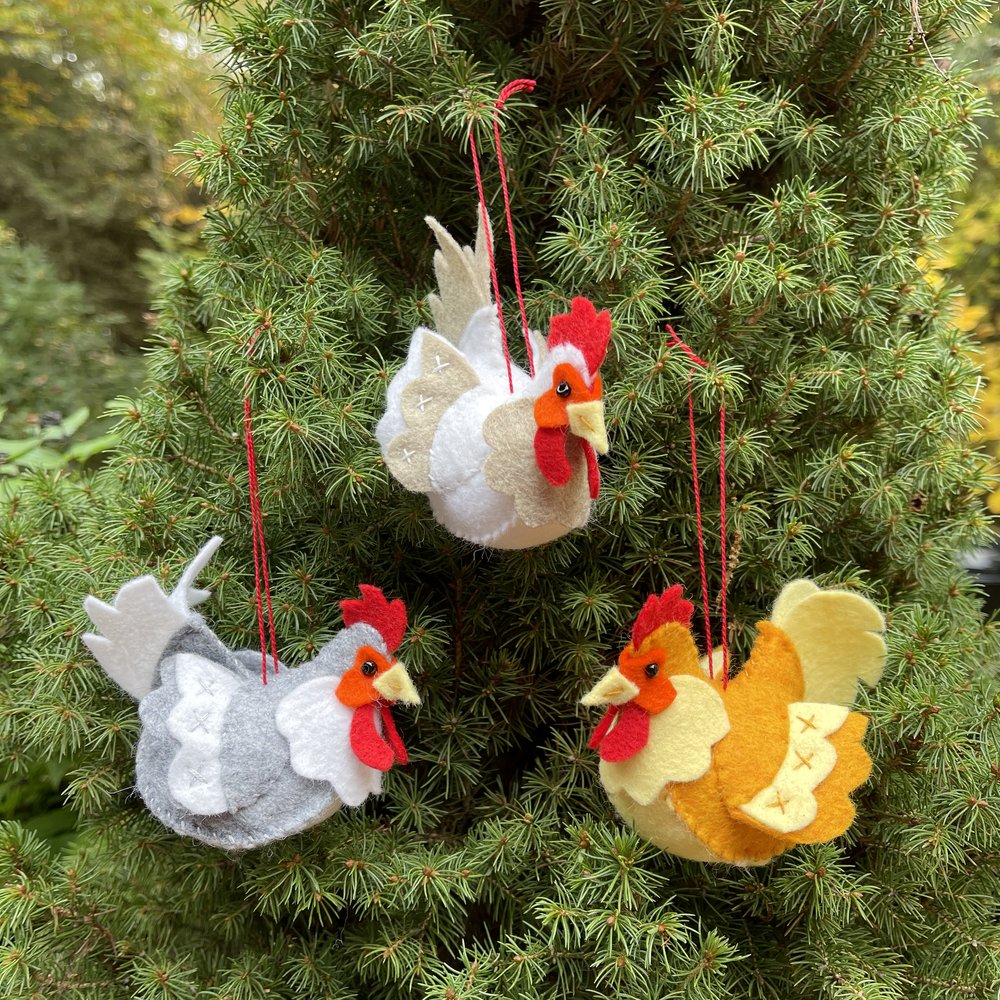 Felt Ornament Making Kit - Hen Ornaments