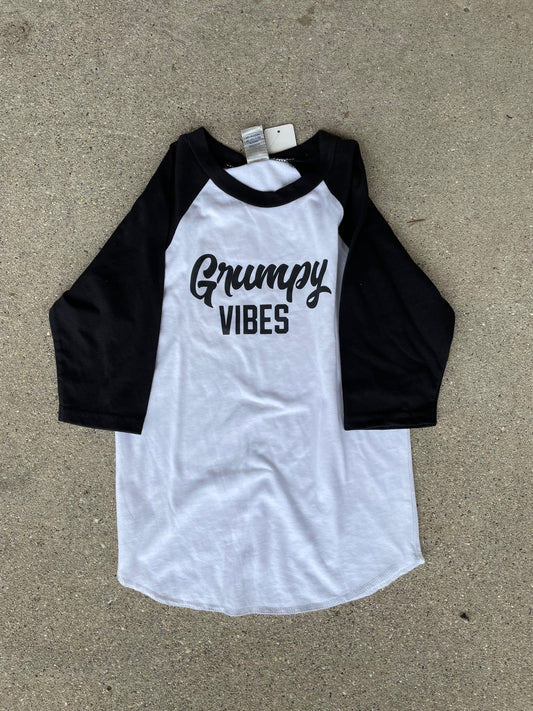 Grumpy Vibes Kids Raglan