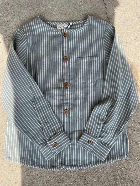Granite Stripe Button-Up Shirt