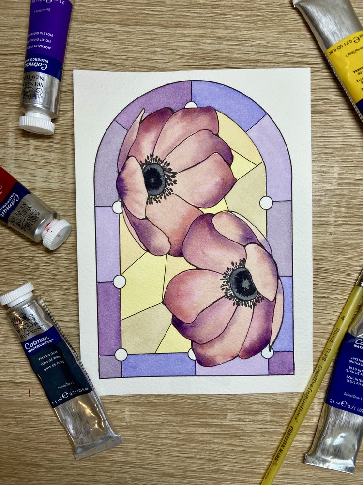 Watercolor Kit - Stained Glass Florals