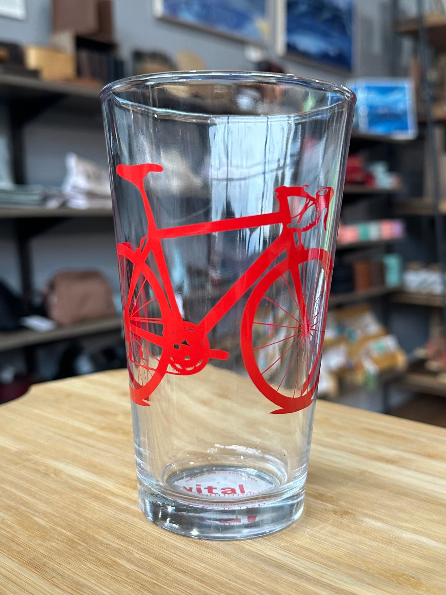 Bicycle Pint Glass