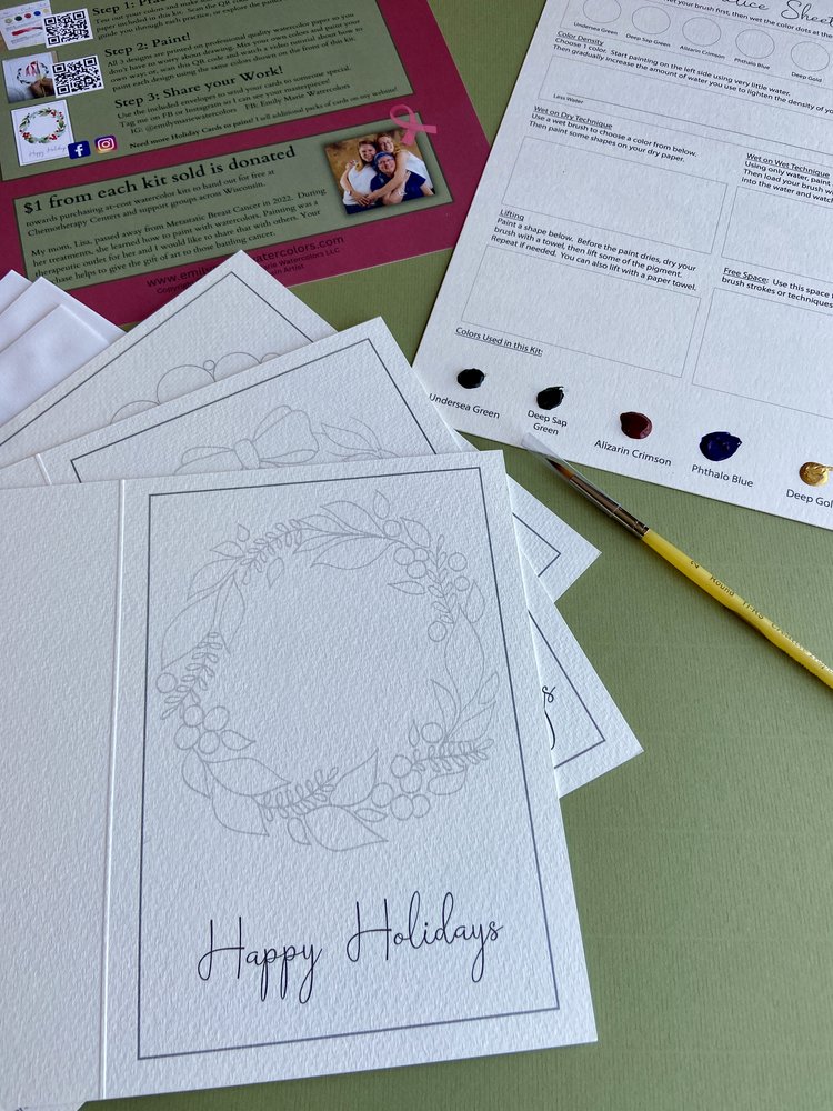 Watercolor Kit - Holiday Greeting Cards